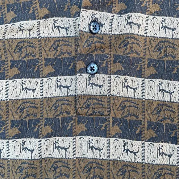 Descente Pattern Polo Golf Shirt RARE pattern - Size L - Picture 5 of 8